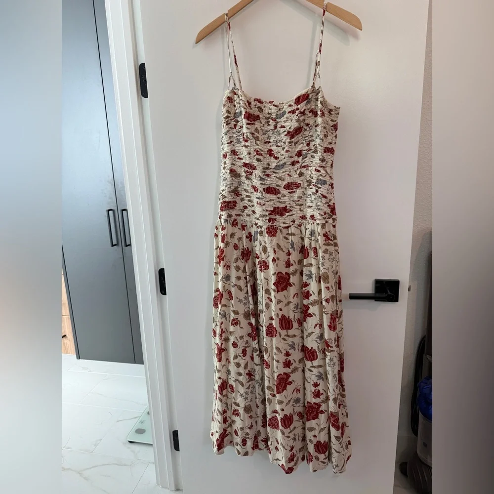 Reformation Azure Smocked Midi Dress in Gwendolyn (Size 8) - NWT - Picture 6 of 14